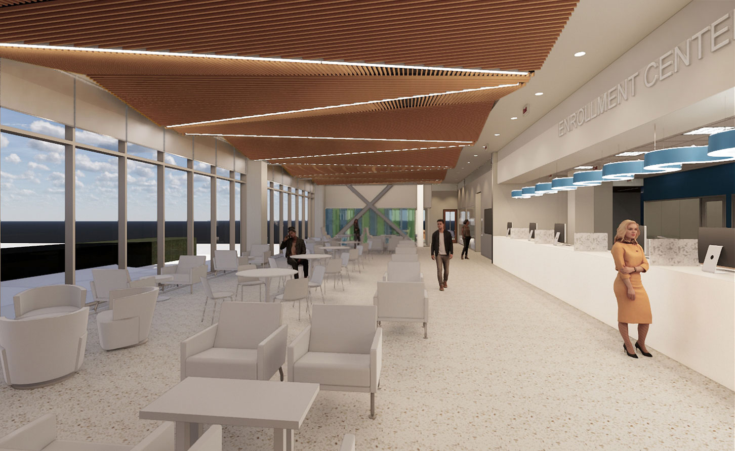 Interior of proposed Lakeshore Student Lounge