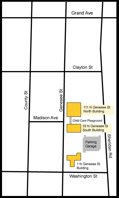 Location map of Lakeshore Campus