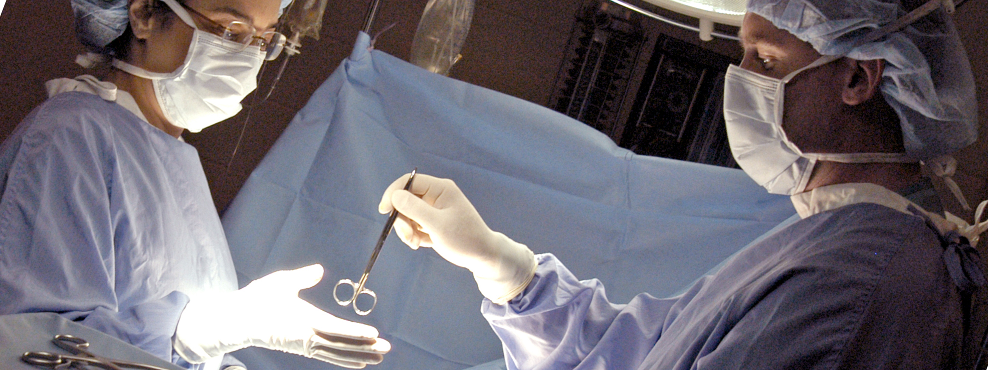 Surgeons during surgery